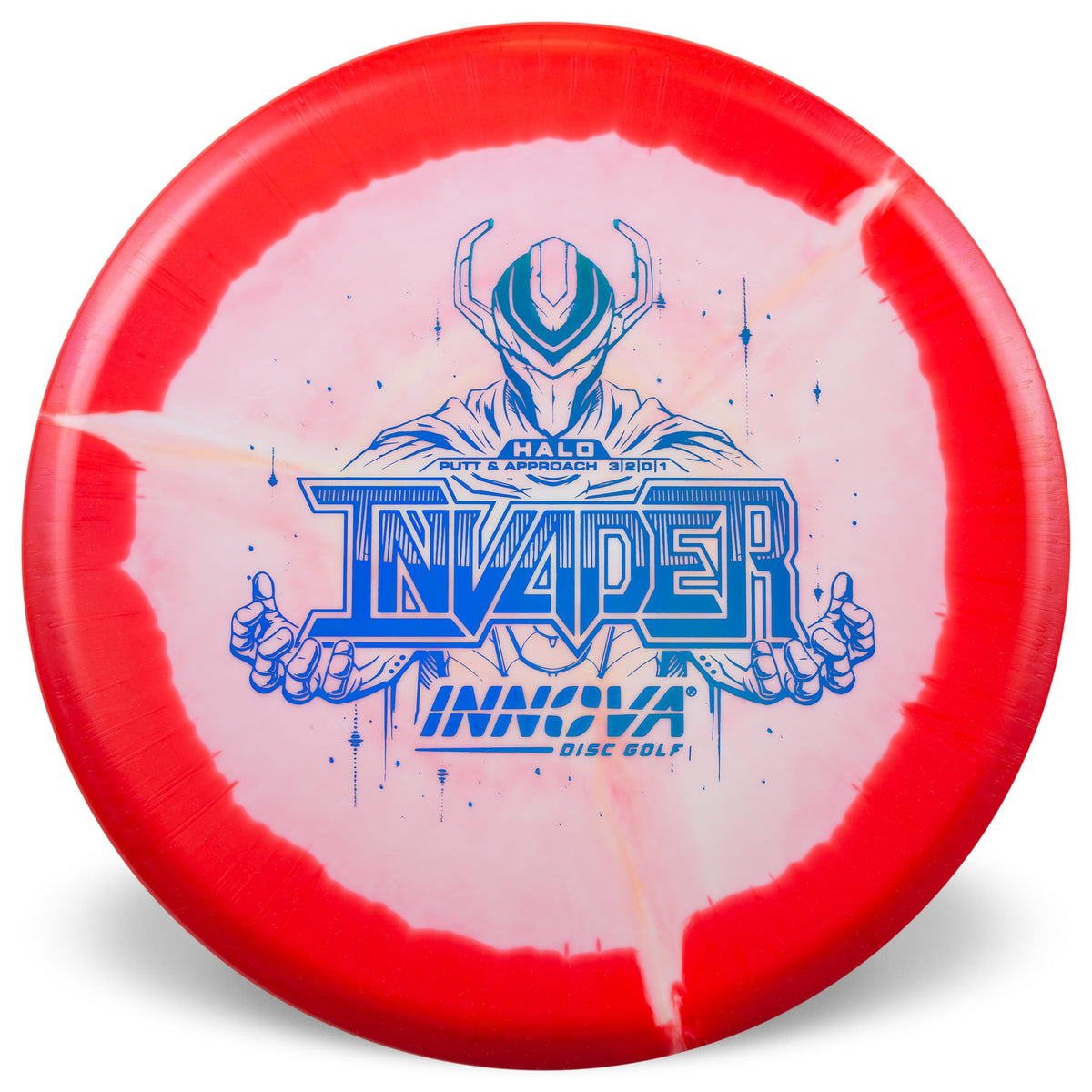 Innova Halo Star Invader putter side view emphasizing versatility for forehand