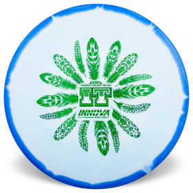 Innova Halo Star IT disc golf on a straight flight toward the fairway