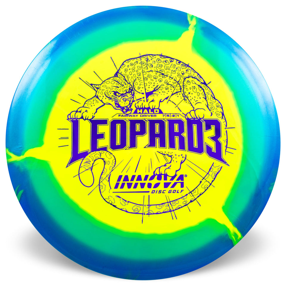 Innova Halo Star Leopard3 with two-tone halo rim for stable flight and visual appeal.