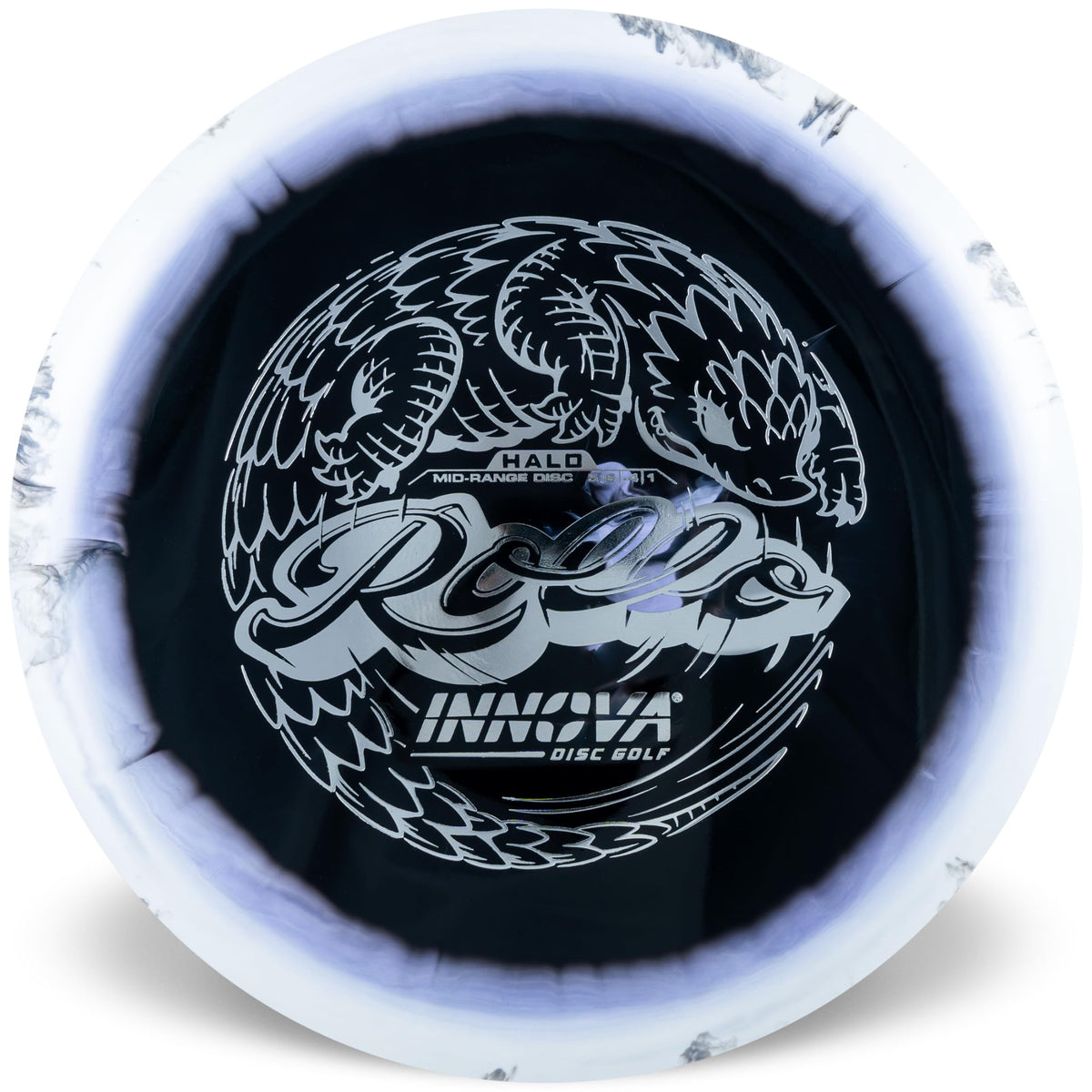 Innova Halo Star Rollo front view highlights rolling mid-range flight for woods.