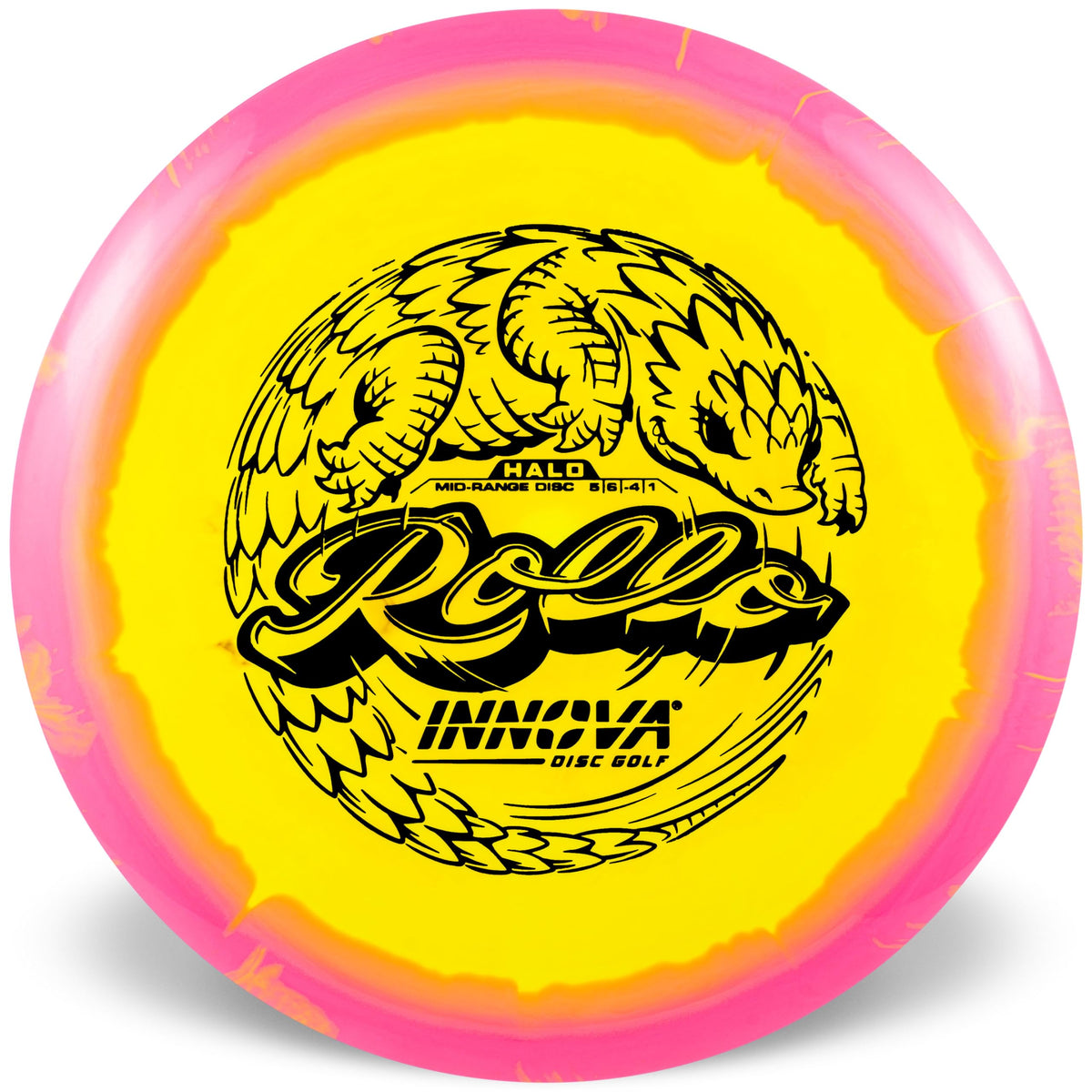 Innova Halo Star Rollo midrange disc in flight, ideal for sweeping turnovers