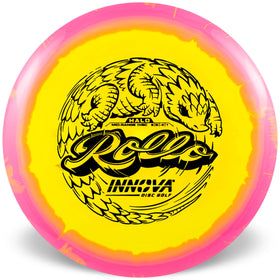 Innova Halo Star Rollo midrange disc in flight, ideal for sweeping turnovers