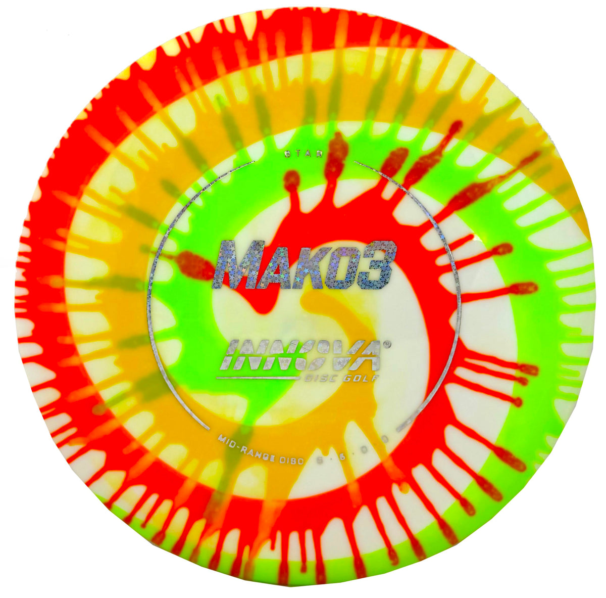 Innova Star Mako3 color pattern, durable grip for reliable releases in practice.