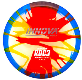 Innova Roc3 Champion plastic translucency showcases durability and stable flight