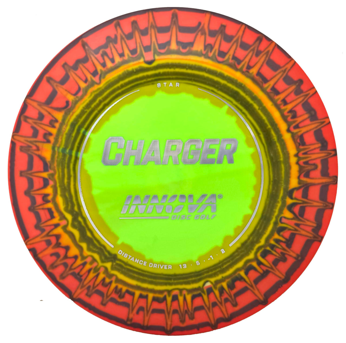 Innova IDye Star Charger side shot showing color variety and wind tolerance