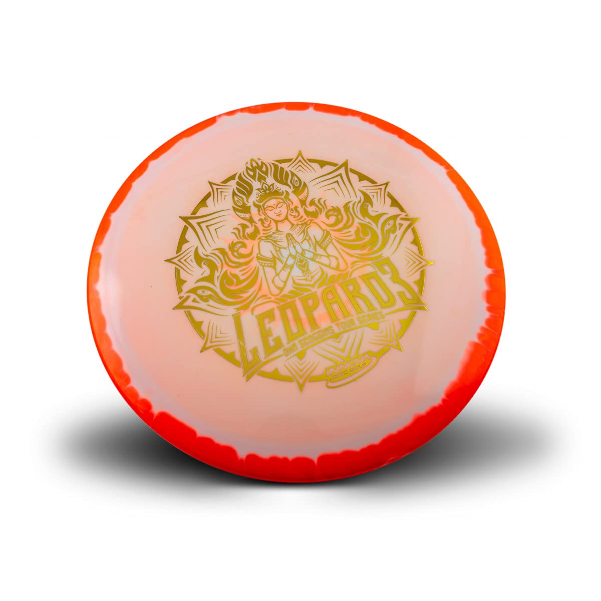 Innova Limited Edition Halo Plastic colorways improve on-course visibility for quick spotting.