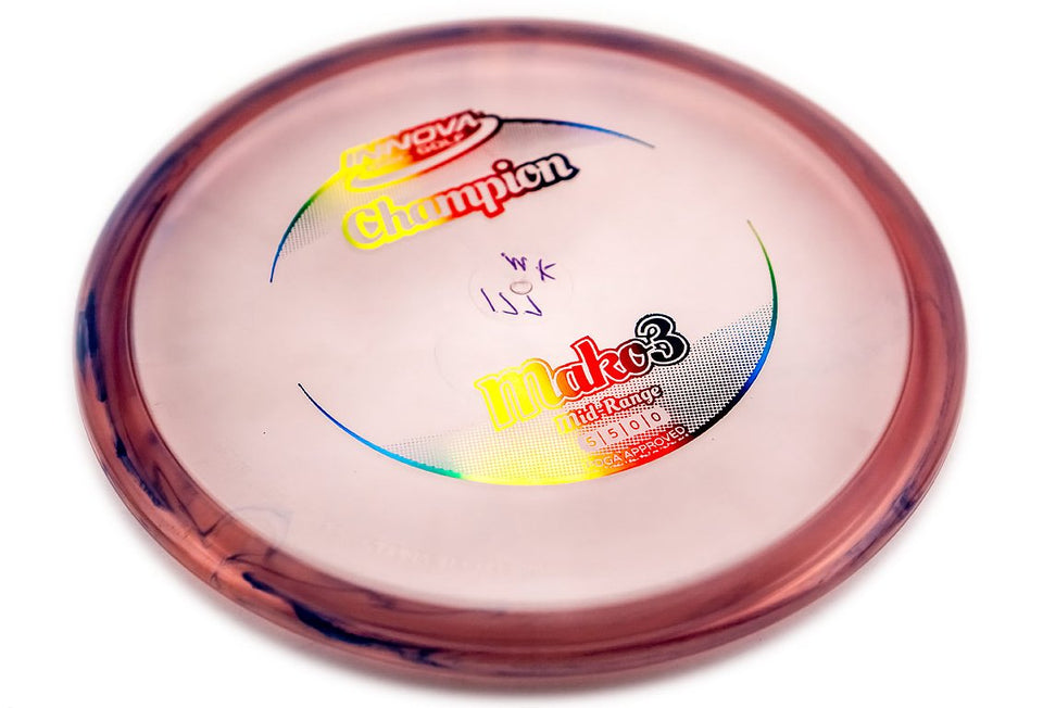 Innova Mako 3 midrange disc demonstrates straight flight for precise fairway control.