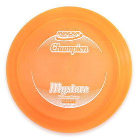 Inova Mystere distance driver in Champion plastic for long, precise throws.