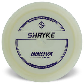 Innova Proto Glow Champion Shryke long-range glide for precise targets.