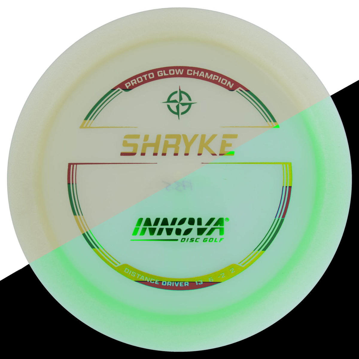 Innova Proto Glow Champion Shryke high visibility glow aids night play.