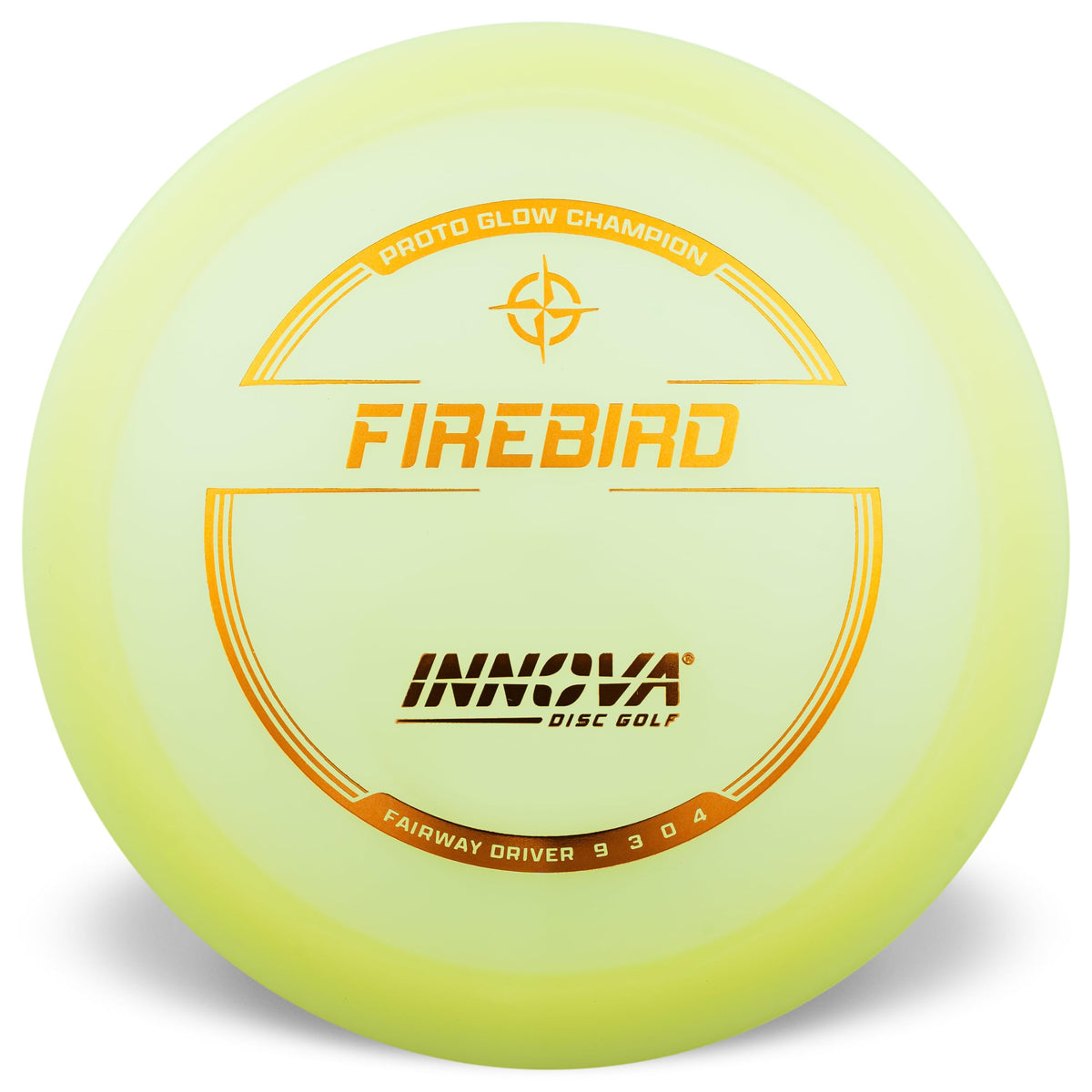 Innova Proto Glow Firebird glows in the dark for night golf practice