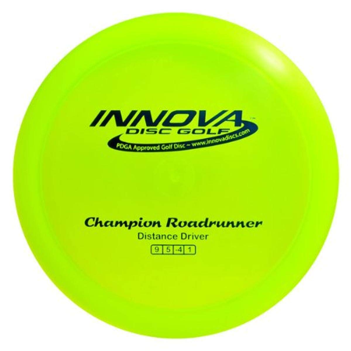 Innova Roadrunner distance driver in flight with glide for turnover and rollers