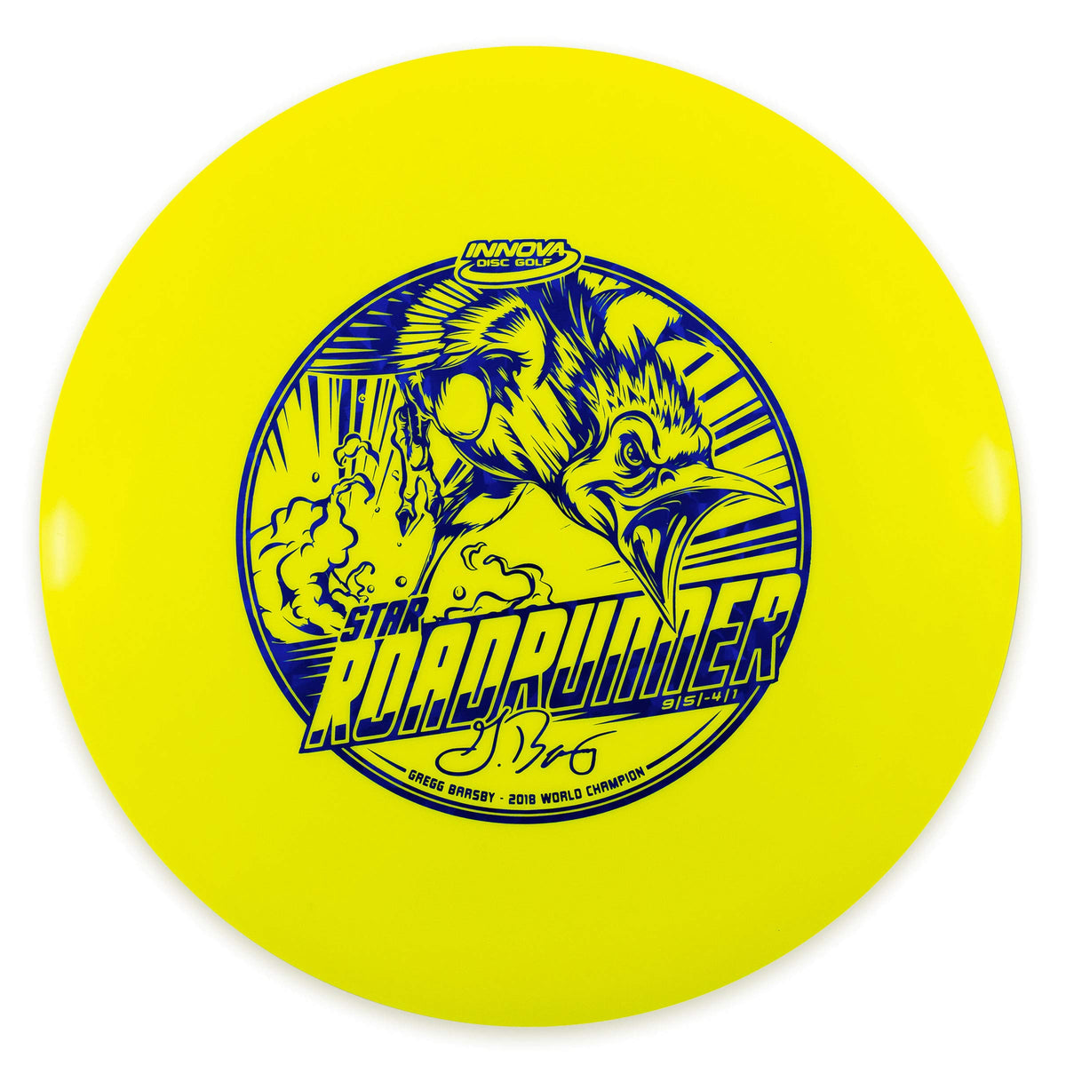Innova Roadrunner in flight showing stable turn and straight finish for distance driving.
