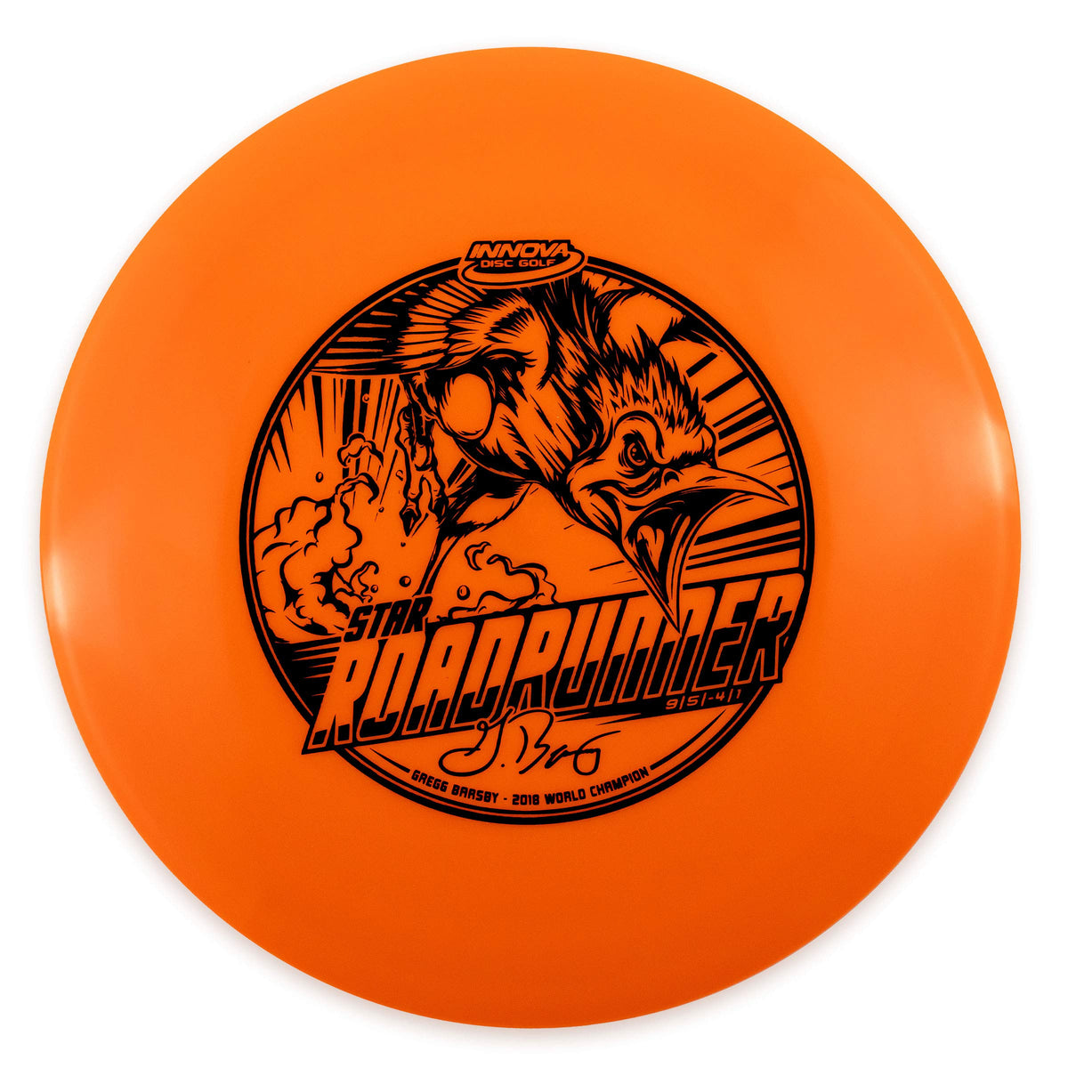Innova Roadrunner Star flight-angle view showing generous glide for straight or turnover lines.