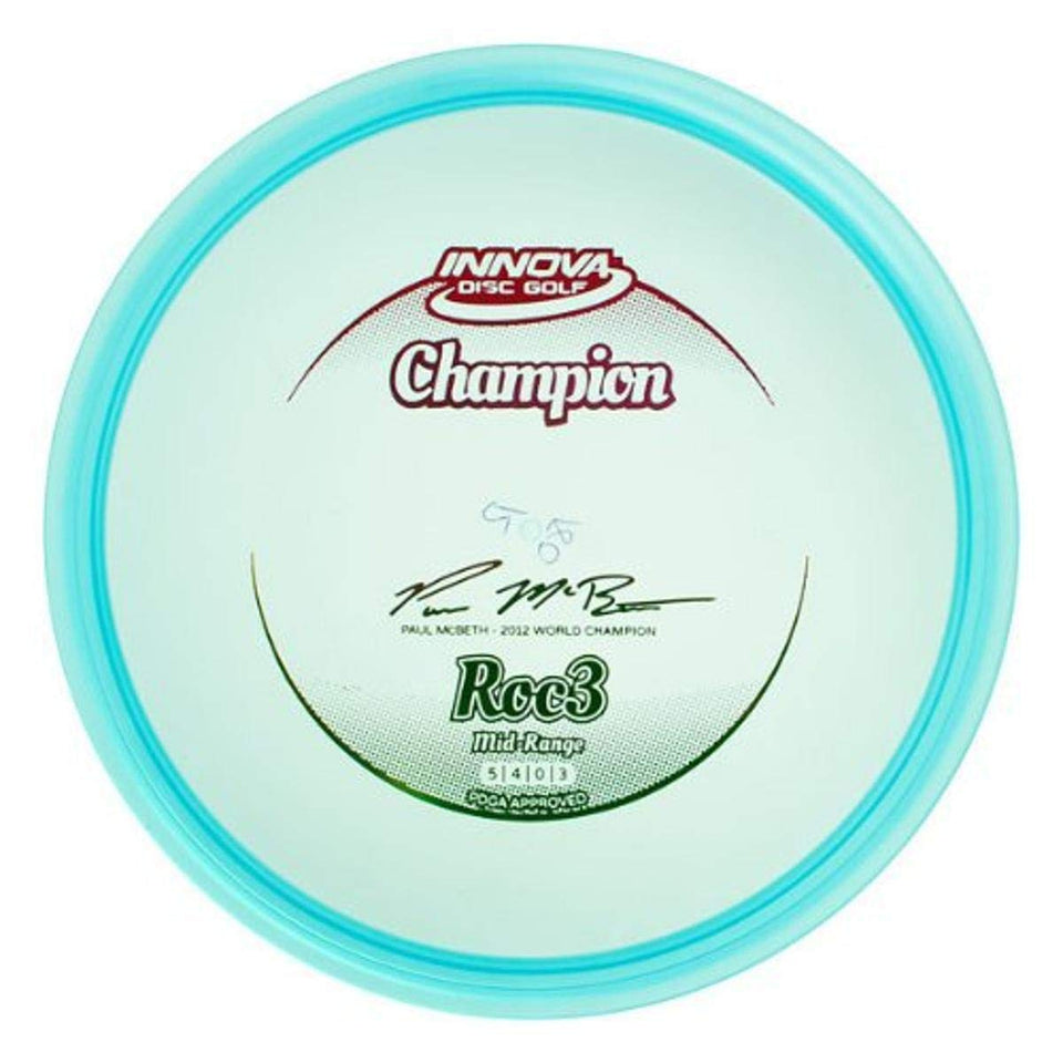 Innova Roc3 orange mid-range disc offering reliable wind control and a predictable finish.