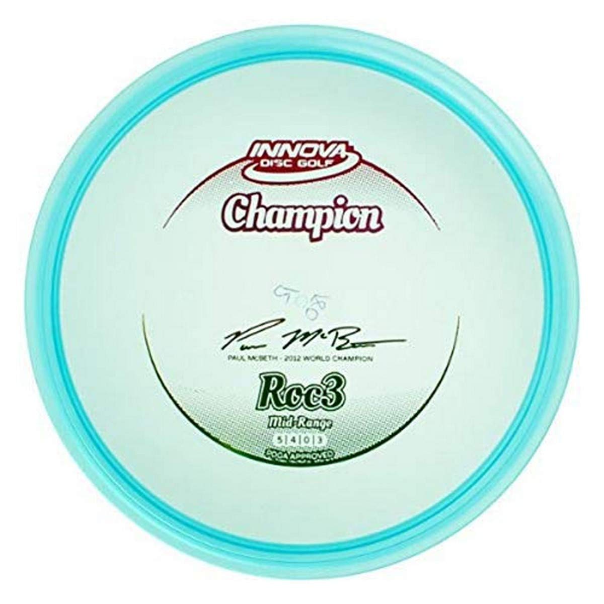 Innova Roc3 orange mid-range disc for wind control and predictable fade.