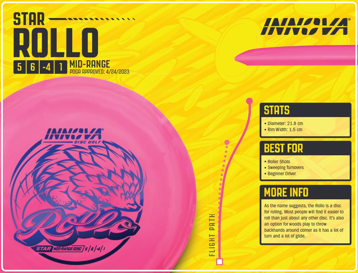 Innova Star Rollo beginner-friendly disc ideal for learning rollers