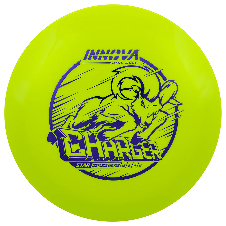 Innova Star Charger distance driver in flight with high-speed straight reach
