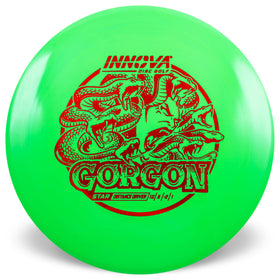 Innova Star Gorgon flight demonstrates stable straight glide with a predictable fade.