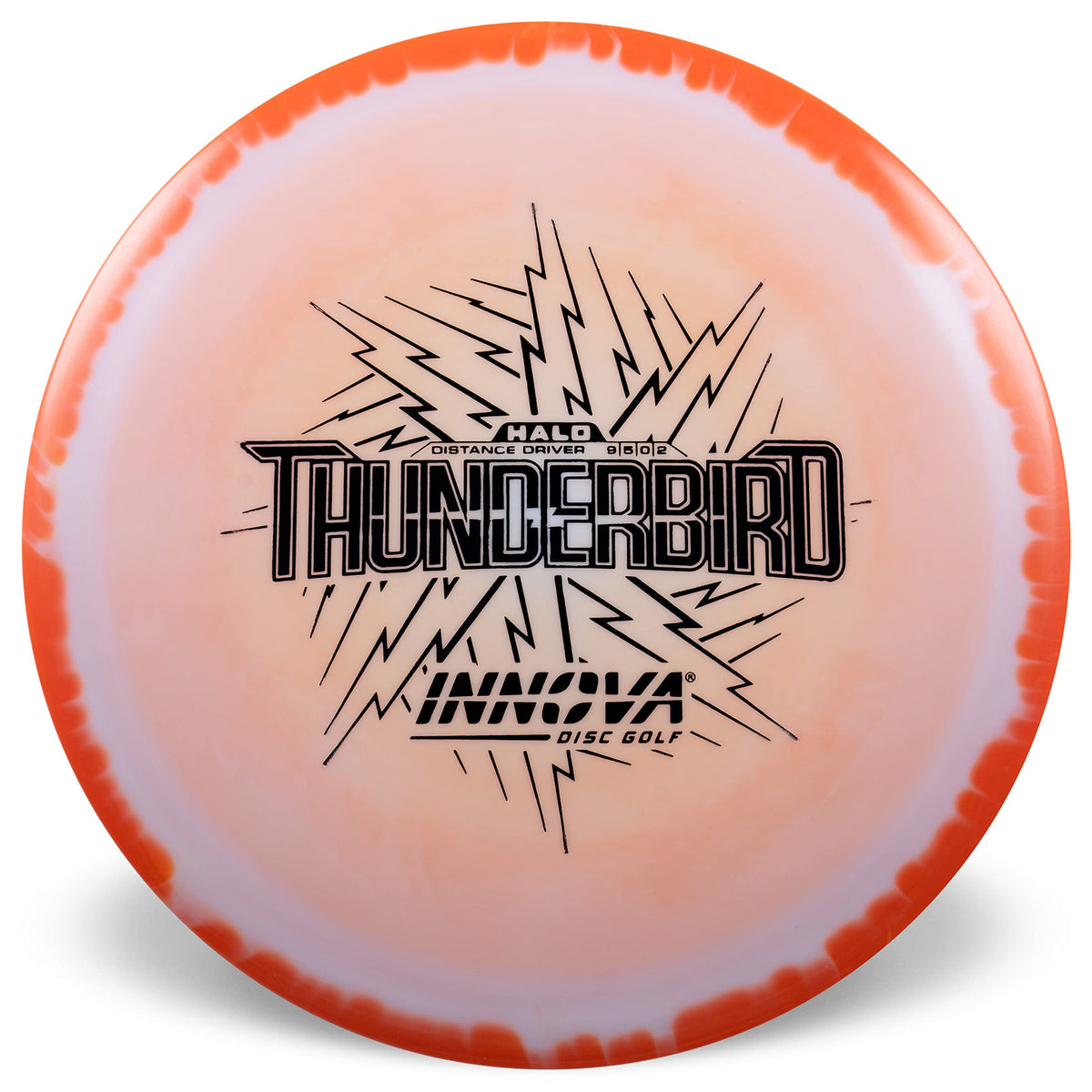 Innova Star Halo Thunderbird in flight showing the flight plate and long distance potential