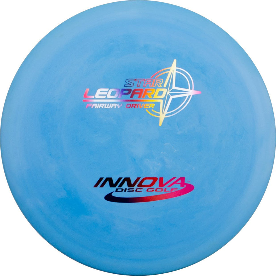 Innova Star Leopard disc, front view, ideal for straight throws and long glide.