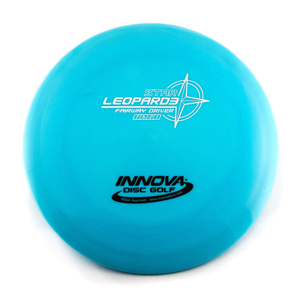 INNOVA Star Leopard3 fairway driver disc in flight showing controlled turn and versatile release options