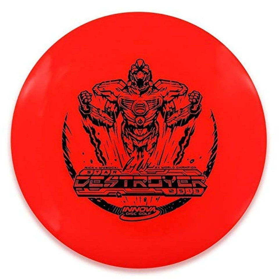 Innova Star Line Destroyer disc ready for long-distance throws and headwind stability.
