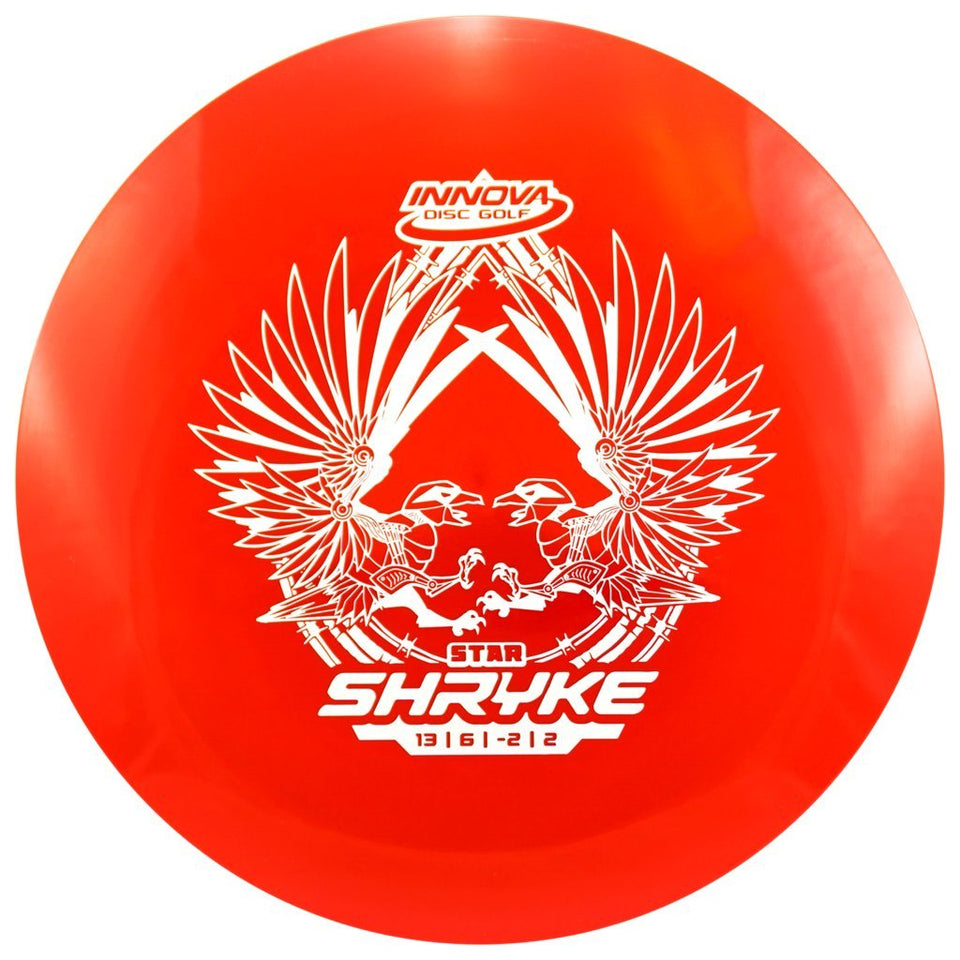 Innova Star Shryke distance driver in flight, delivering long, accurate throws for versatile fairway control.