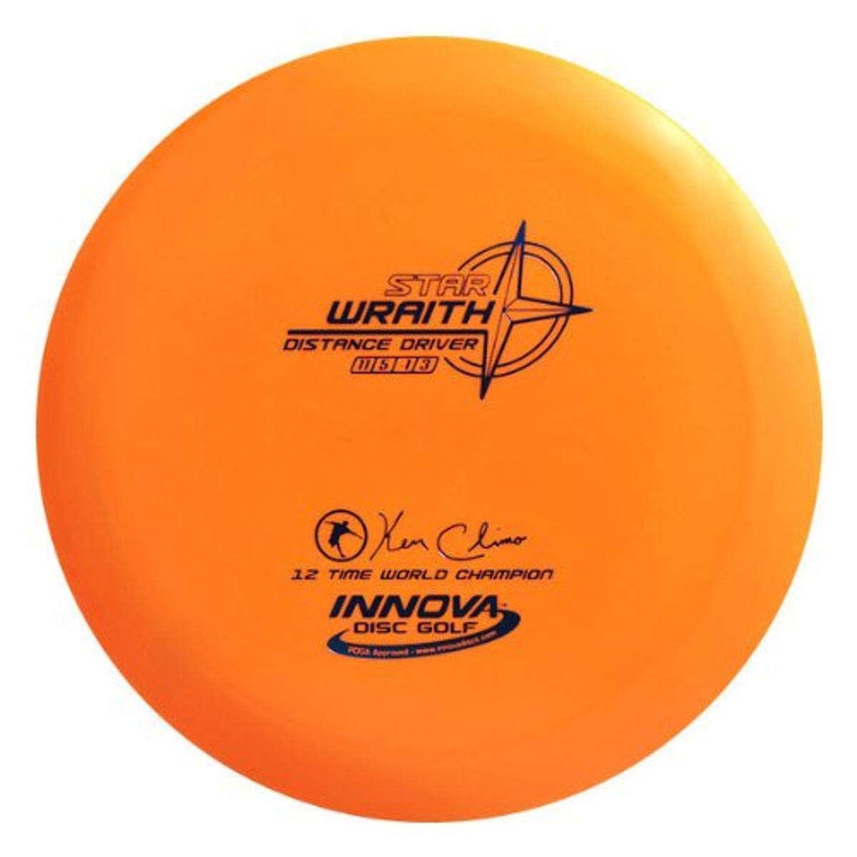 Innova Star Wraith distance driver in flight delivering long-range throws with wind stability.
