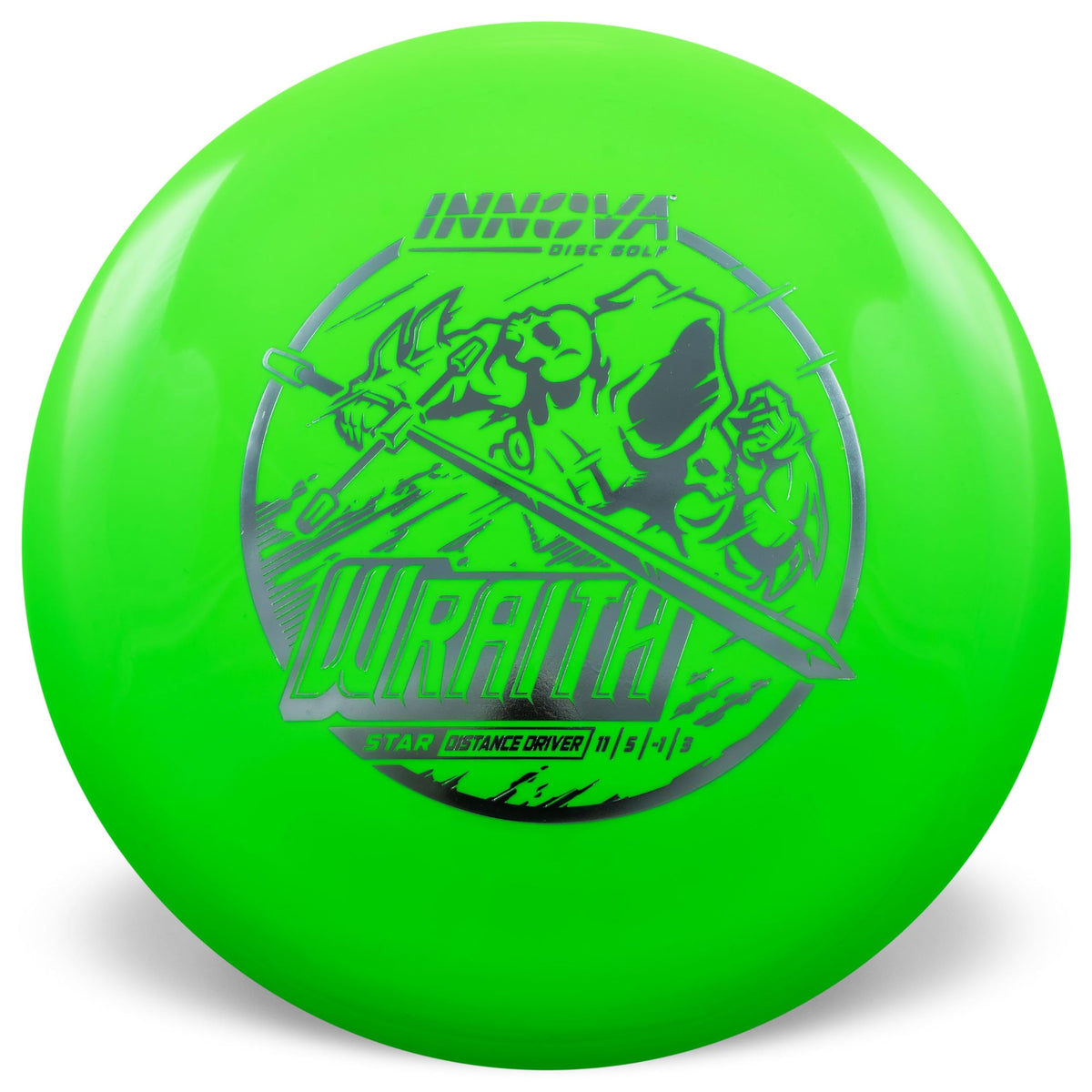 Innova Star Wraith distance driver with enhanced grip for long-range throws.