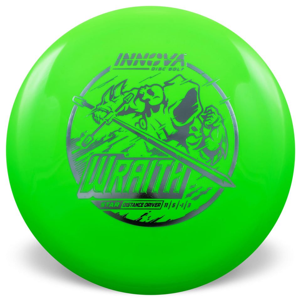 Innova Star Wraith distance driver with enhanced grip for long-range throws.