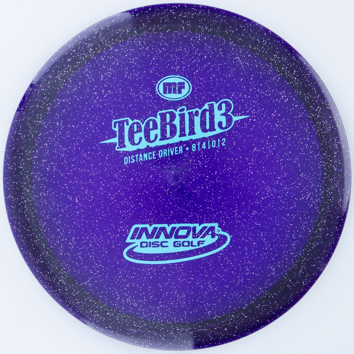 INNOVA TeeBird3 metal flake Champion disc in flight for precise fairway control