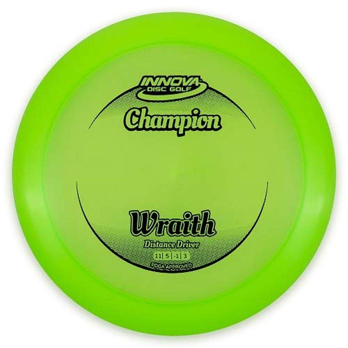 Innova Wraith distance driver in flight, showing stability for long-range throws.