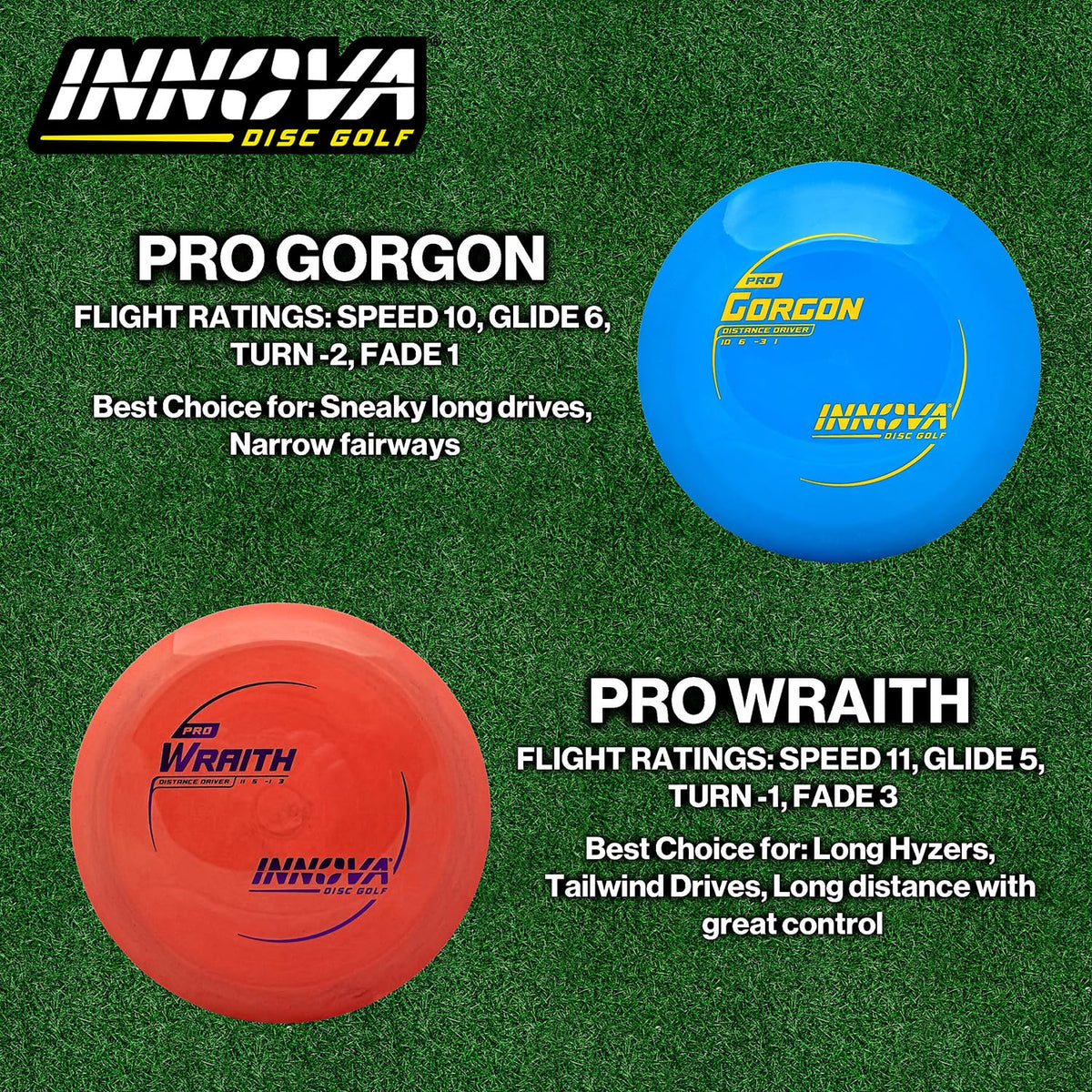 Innova Wraith distance driver maneuvering through wind for controlled, straight flights.