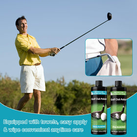 Shiny golf club after INNOVAYOU polishing session.