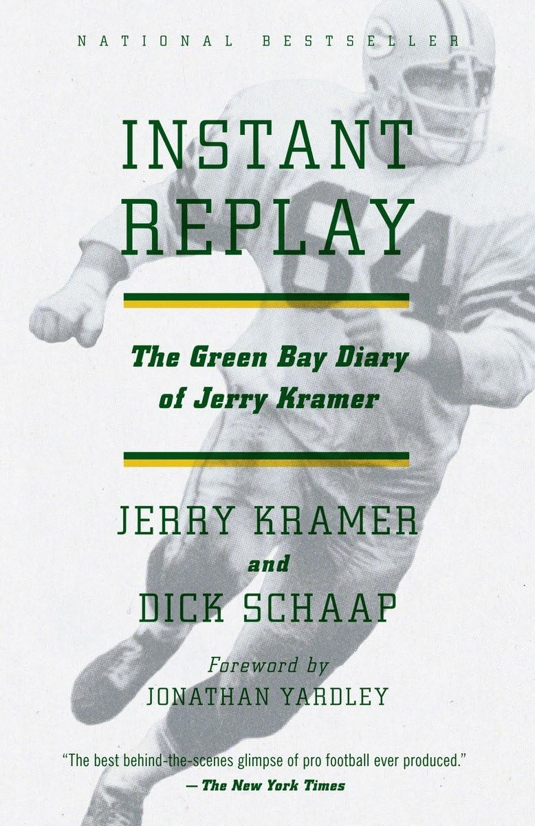 Random House Instant Replay Green Bay Diary cover art highlights Packers history for fans.