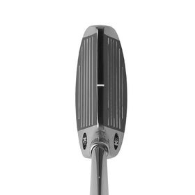 Intech Approach chrome finish chipper on a lush green tee