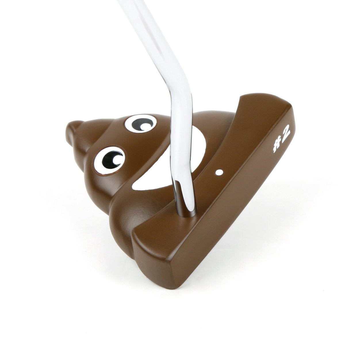 Intech Poop Emoji Putter headcover with It's time to go for quick identification.