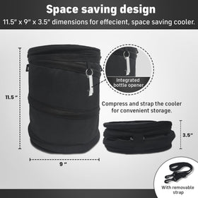 InTheZone golf cart cooler compact storage fits bags, cars, and suitcases.