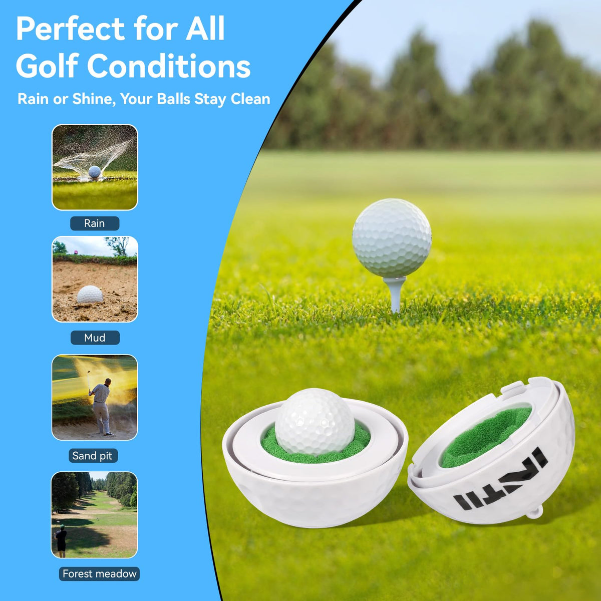 INTII durable premium golf accessory supports consistent ball care.