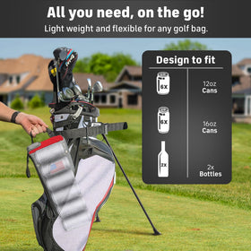INTHEZONE Frostbox with ice pack maintains cold drinks for hours on the fairway.