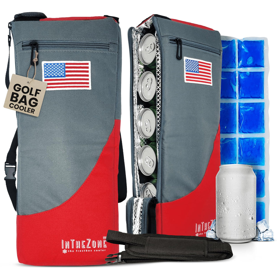 INTHEZONE Frostbox on course in use, keeps beverages cold while playing.