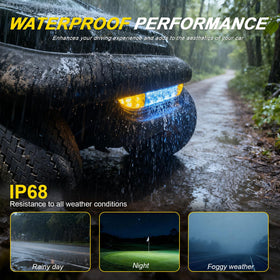 IOOBLBEI LED headlight bumper assembly front angle improves front-end protection.