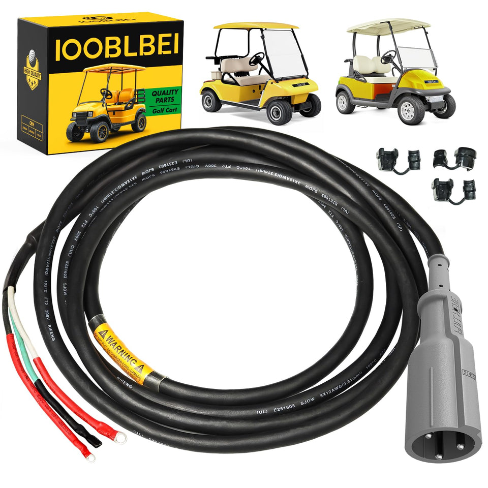 IOOBLBEI 48V Club Car charger cord outdoor-ready for reliable charging.