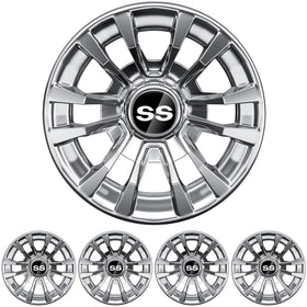 IOOBLBEI 8-inch hub caps with 6-spoke design fit EZGO Club Car Yamaha wheels.