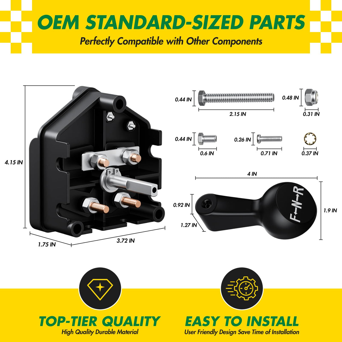 IOOBLBEI Club Car DS 36V switch housing supports durable fit.