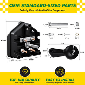 IOOBLBEI Club Car DS 36V switch housing supports durable fit.
