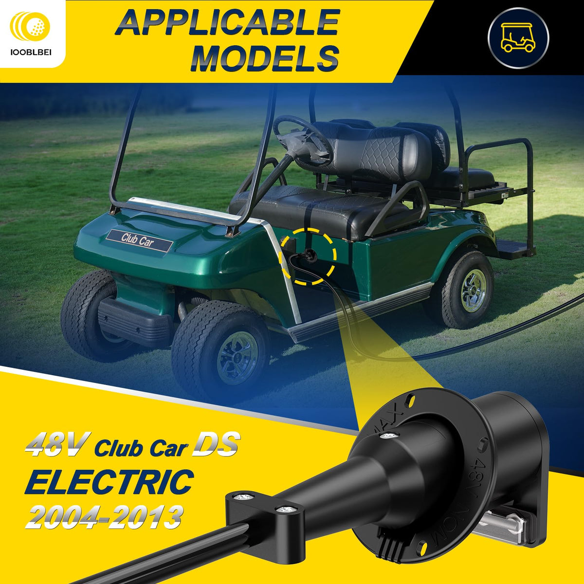 IOOBLBEI Club Car DS port with wires for quick install