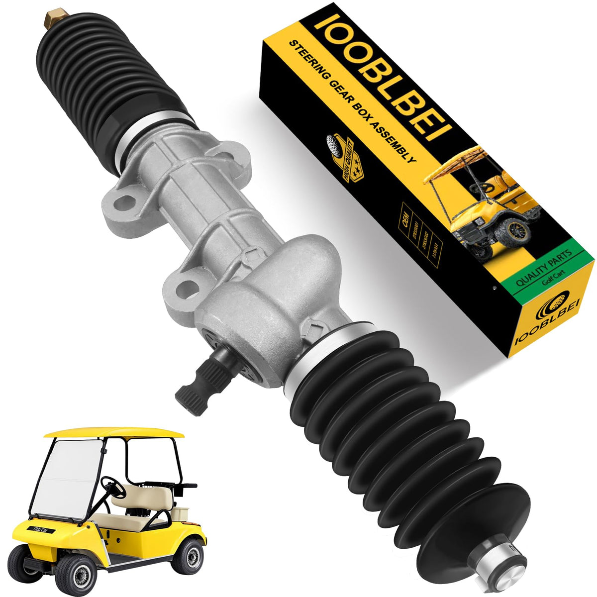 IOOBLBEI Club Car DS steering box front view shows precise OEM fit.