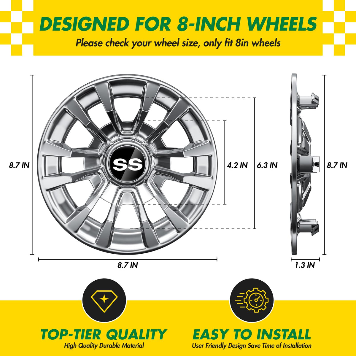IOOBLBEI ABS and chrome plating offer long-lasting shine.